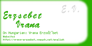 erzsebet vrana business card